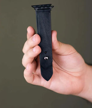 Black Apple Watch Strap - Pure Leather Strap
