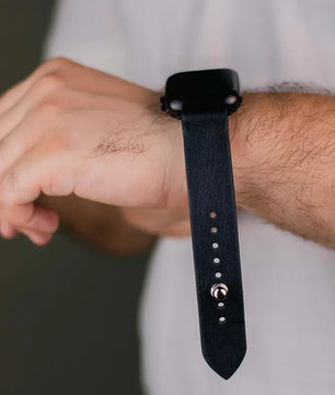 Black Apple Watch Strap - Pure Leather Strap
