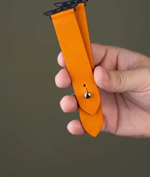 Orange Apple Watch Strap - Pure Leather Strap