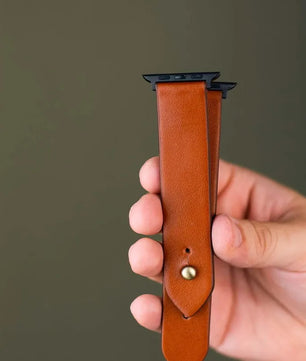 Tan Orange Apple Watch Strap - Pure Leather Strap