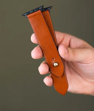 Tan Orange Apple Watch Strap - Pure Leather Strap