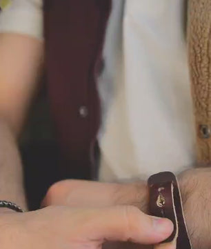 Blaire - Burgundy Veg Tan Leather Bracelet (Unisex)