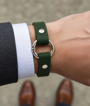 Rizz - Emerald Green Leather Bracelet (Unisex)