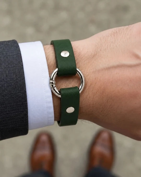 Rizz - Emerald Green Leather Bracelet (Unisex)
