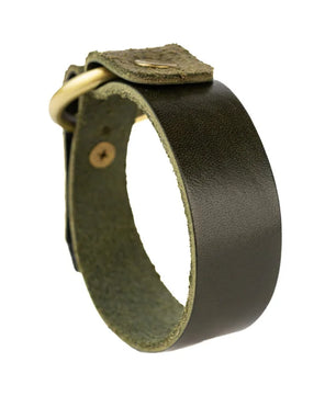 Ryker- Green Leather Bracelet (Unisex)