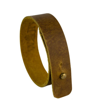 Pristine Green Yellow Pull-up Leather Bracelet (Unisex)