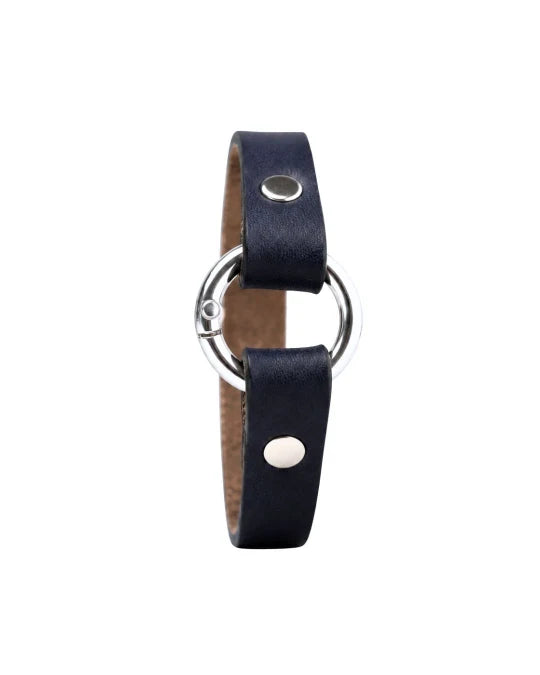 Rizz - Dark Denim Blue Leather Bracelet (Unisex)
