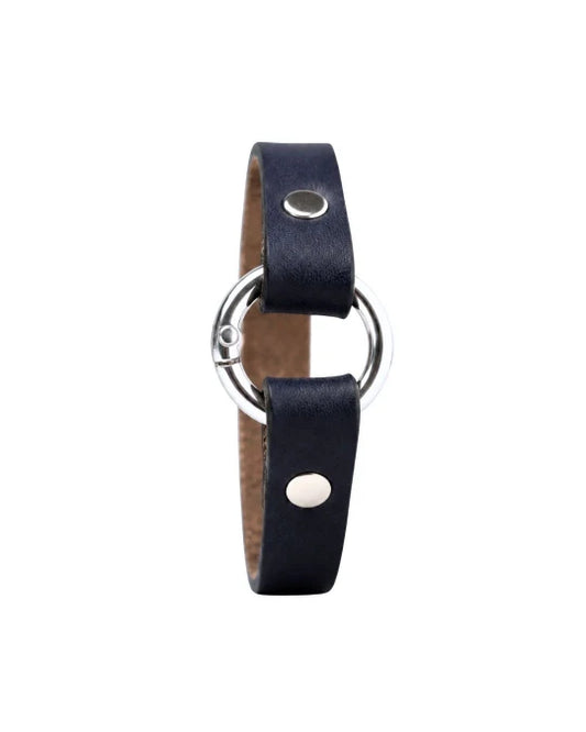 Rizz - Dark Denim Blue Leather Bracelet (Unisex)