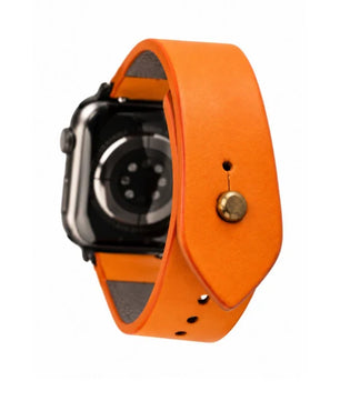 Orange Apple Watch Strap - Pure Leather Strap
