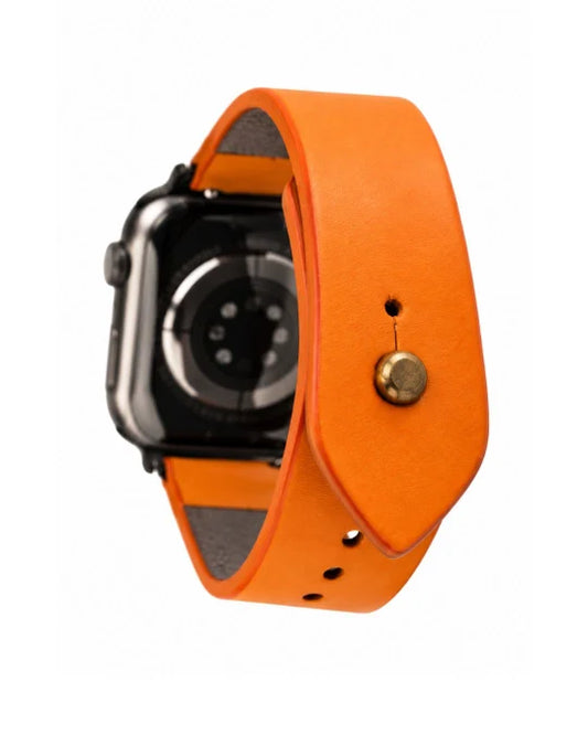 Orange Apple Watch Strap - Pure Leather Strap