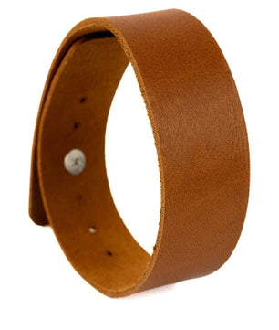 Pristine Tan Brown Leather Bracelet (Unisex)