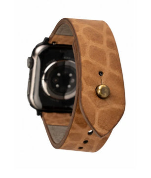 Veg-Tan Croc Leather Apple Watch Strap - Pure Leather Strap