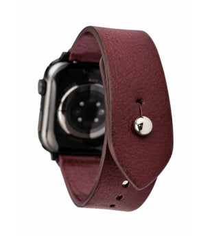 Burgundy Apple Watch Strap - Pure Leather Strap