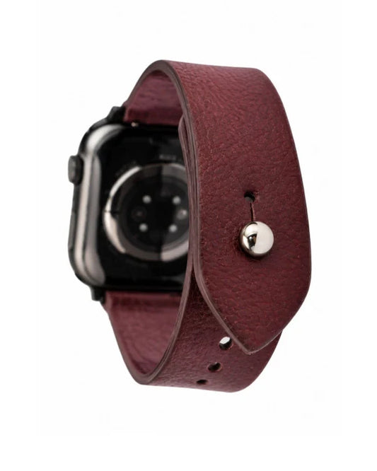 Burgundy Apple Watch Strap - Pure Leather Strap
