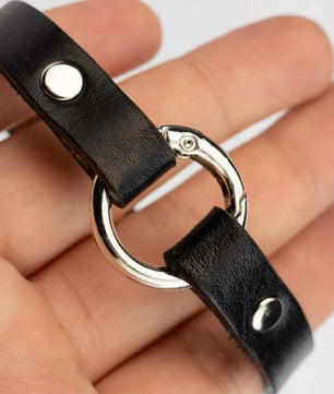 Rizz - Black Leather Bracelet (Unisex)