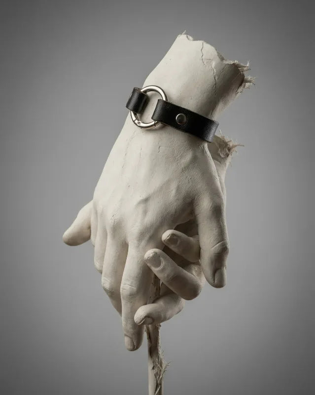 Rizz - Black Leather Bracelet (Unisex) – Waji's - Leather Accessories ...