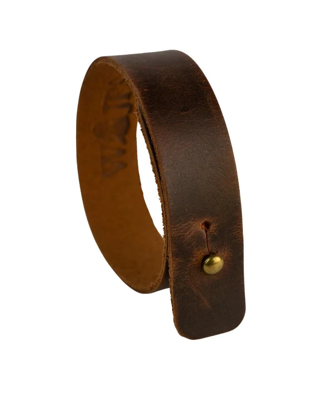 Pristine Dark Brown Pull-up Leather Bracelet (Unisex)