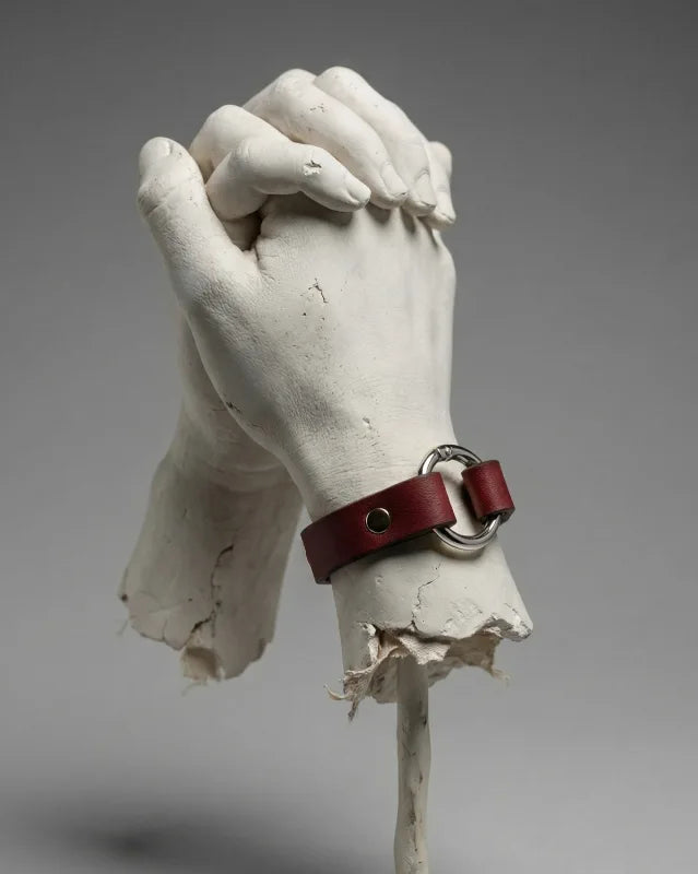 Rizz - Burgundy Leather Bracelet (Unisex) – Waji's - Leather ...