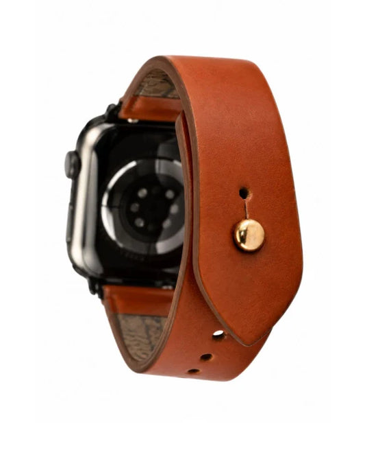 Tan Orange Apple Watch Strap - Pure Leather Strap