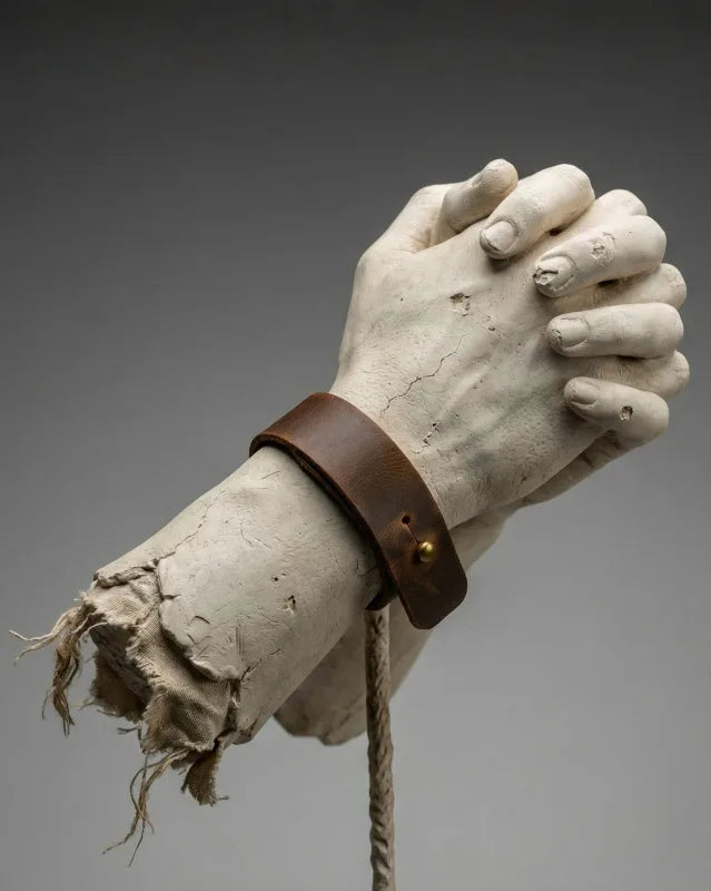 Pristine Dark Brown Pull-up Leather Bracelet (Unisex)