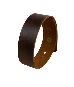 Pristine Dark Brown Pull-up Leather Bracelet (Unisex)
