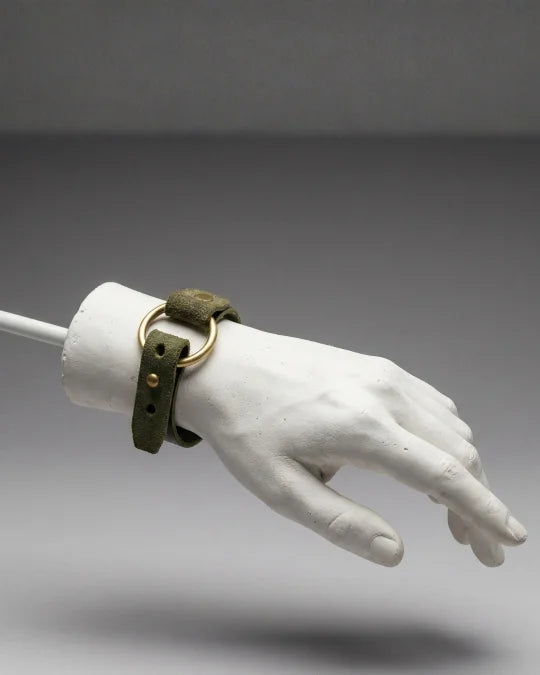 Ryker- Green Leather Bracelet (Unisex)