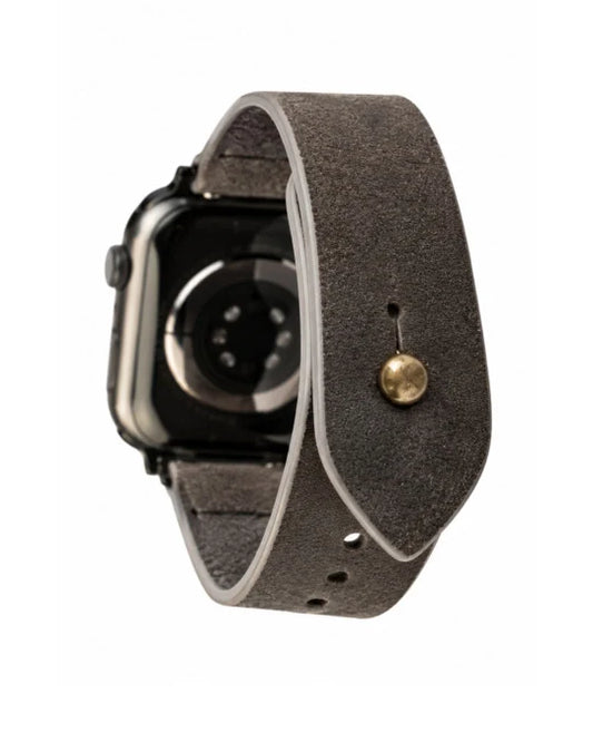 Dark Gray Apple Watch Strap - Suede Leather Strap