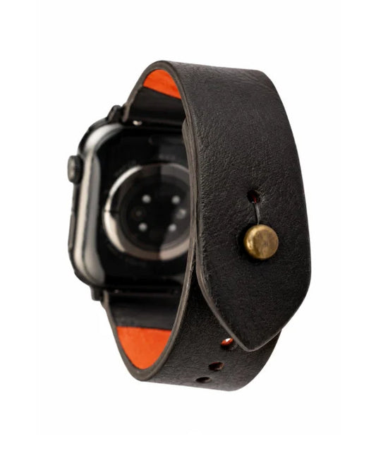Black Apple Watch Strap - Pure Leather Strap