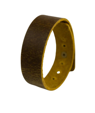 Pristine Green Yellow Pull-up Leather Bracelet (Unisex)
