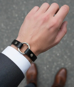 Rizz - Black Leather Bracelet (Unisex)