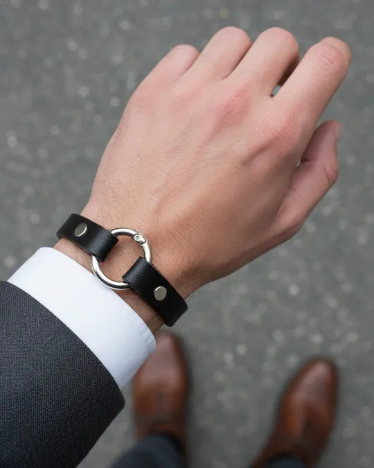 Rizz - Black Leather Bracelet (Unisex)