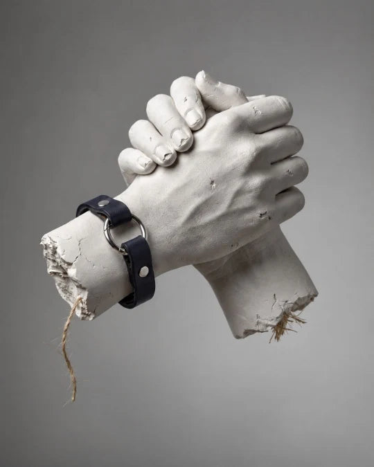 Rizz - Dark Denim Blue Leather Bracelet (Unisex)