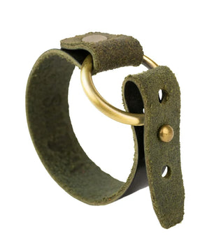 Ryker- Green Leather Bracelet (Unisex)