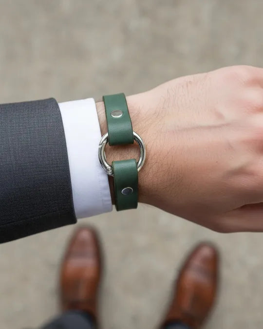Rizz - Green Leather Bracelet (Unisex)