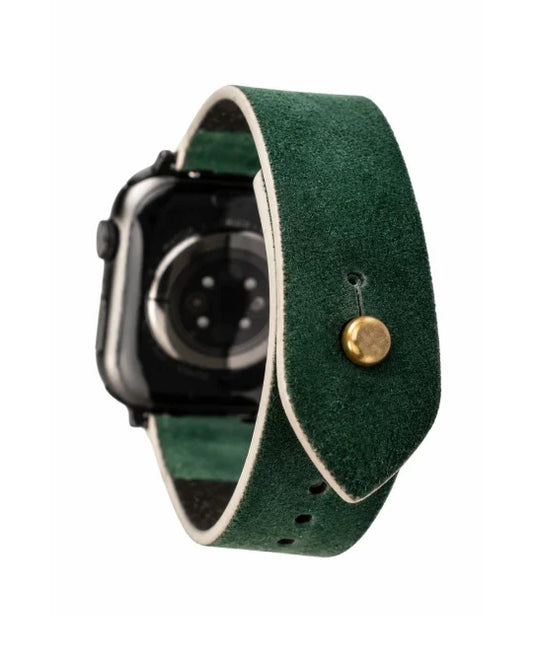 Emerald Green Apple Watch Strap - Suede Leather Strap