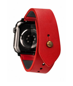 Red Apple Watch Strap - Pure Leather Strap