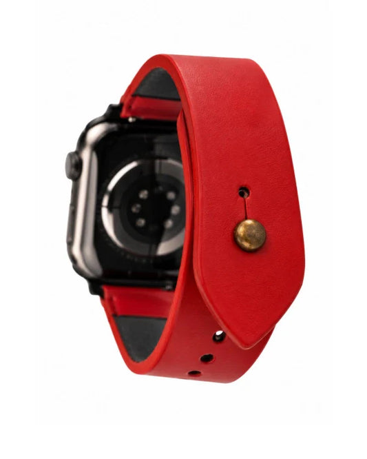 Red Apple Watch Strap - Pure Leather Strap