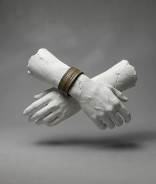 The Grit - Mud Brown - Kara Style Leather Bracelet / Leather Cuff