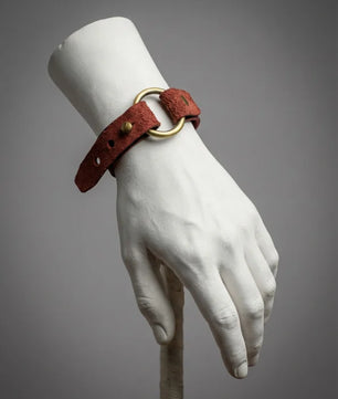 Ryker - Burgundy Leather Bracelet (Unisex)