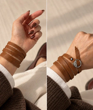 Orbit – Women’s Tan Brown Wrap-Around Leather Bracelet