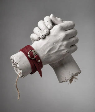 Orbit - Burgundy Wrap-around Leather Bracelet