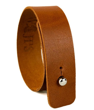 Pristine Tan Brown Leather Bracelet (Unisex)