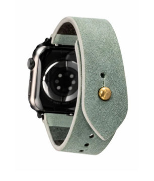 Sage Green Apple Watch Strap - Suede Leather Strap