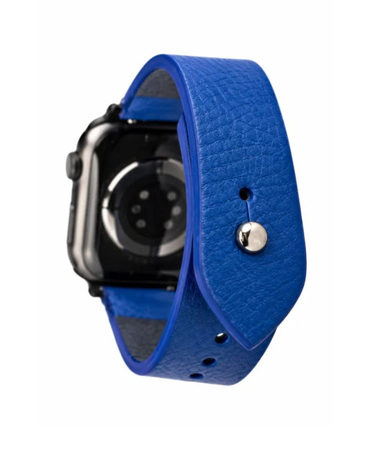 Cobalt Blue Apple Watch Strap - Pure Leather Strap