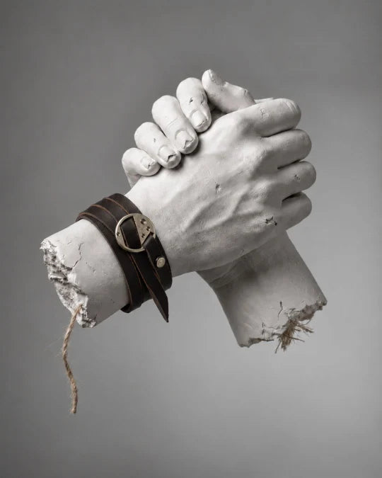 Orbit - Blackish Brown Wrap-around Leather Bracelet