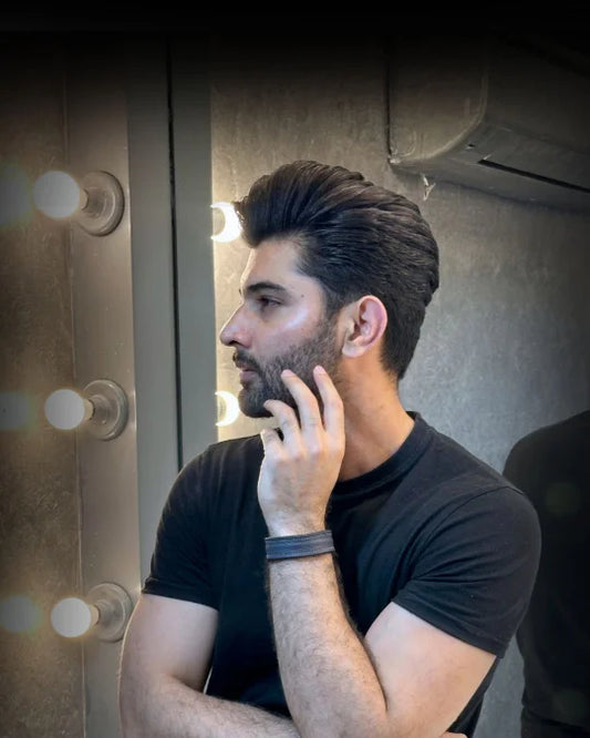 The Grit - Powdered Blue- Kara Style Leather Bracelet / Leather Cuff