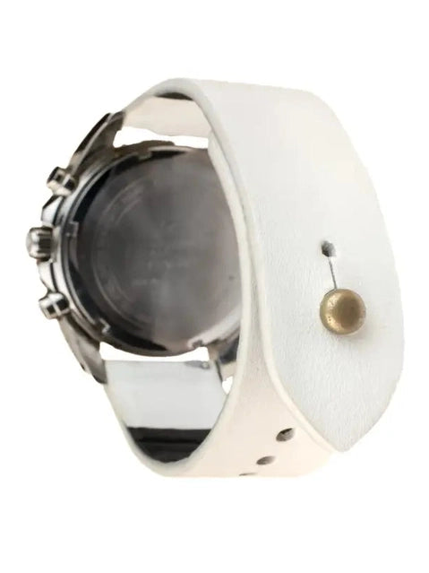 White Leather Watch Strap - Quick Release Pins - The Hermoso