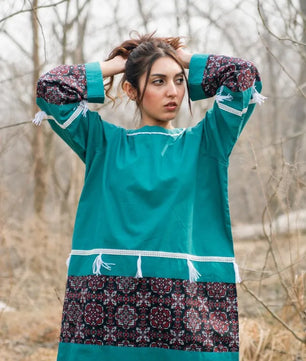 Amber - Teal Handmade Co-ord Set