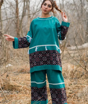 Amber - Teal Handmade Co-ord Set