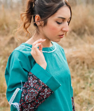 Amber - Teal Handmade Co-ord Set